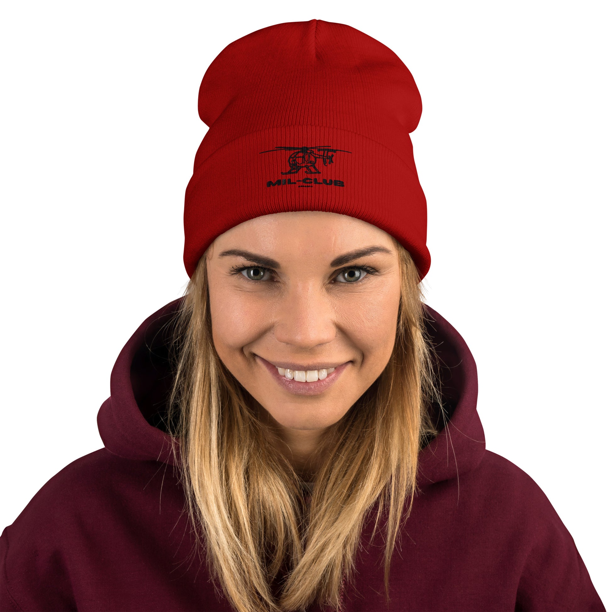 MH-6 MIL-CLUB Simple Embroidered Beanie - MIL-CLUB APPAREL